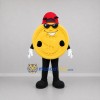 Custom Gold and Red Coin Mascot Costume Adult Full Body Suit for Financial Education Events