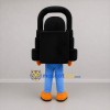 Custom Black and Blue Music Player Mascot Costume Adult Full Body Suit for Music Events
