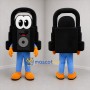 Custom Black and Blue Music Player Mascot Costume Adult Full Body Suit for Music Events