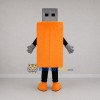 Custom Orange and Gray USB Flash Drive Mascot Costume Adult Full Body Suit for Technology Events