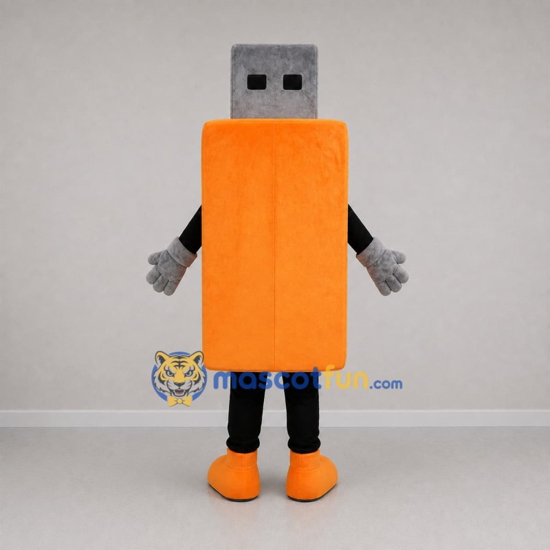 Custom Orange and Gray USB Flash Drive Mascot Costume Adult Full Body Suit for Technology Events