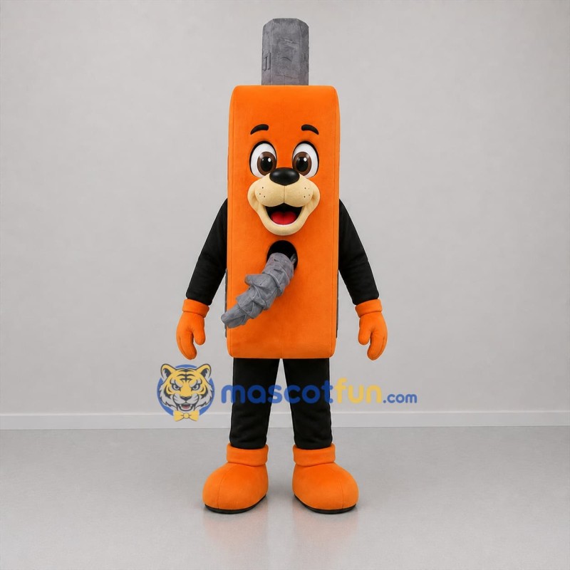 Custom Orange and Gray USB Character Mascot Costume Adult Full Body Suit for Technology Events