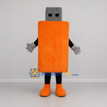Custom Orange and Gray USB Flash Drive Mascot Costume Adult Full Body Suit for Technology Events