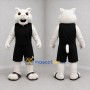Custom White and Black Cat Mascot Costume Adult Full Body Suit for Sports Events