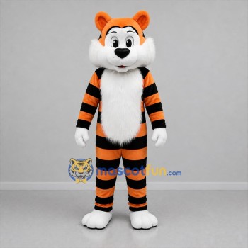 Custom Orange and Black Tiger Mascot Costume Adult Full Body Suit for School Events