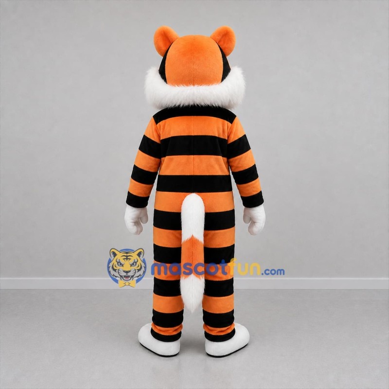 Custom Orange and Black Tiger Mascot Costume Adult Full Body Suit for School Events