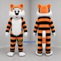 Custom Orange and Black Tiger Mascot Costume Adult Full Body Suit for School Events