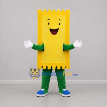 Custom Yellow and Green Pasta Mascot Costume Adult Full Body Suit for Food Festivals