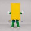 Custom Yellow and Green Pasta Mascot Costume Adult Full Body Suit for Food Festivals