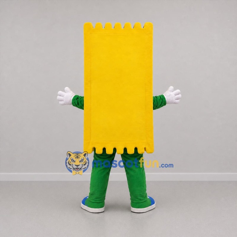 Custom Yellow and Green Pasta Mascot Costume Adult Full Body Suit for Food Festivals