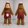Custom Brown and Red Monkey Mascot Costume Adult Full Body Suit for Community Events