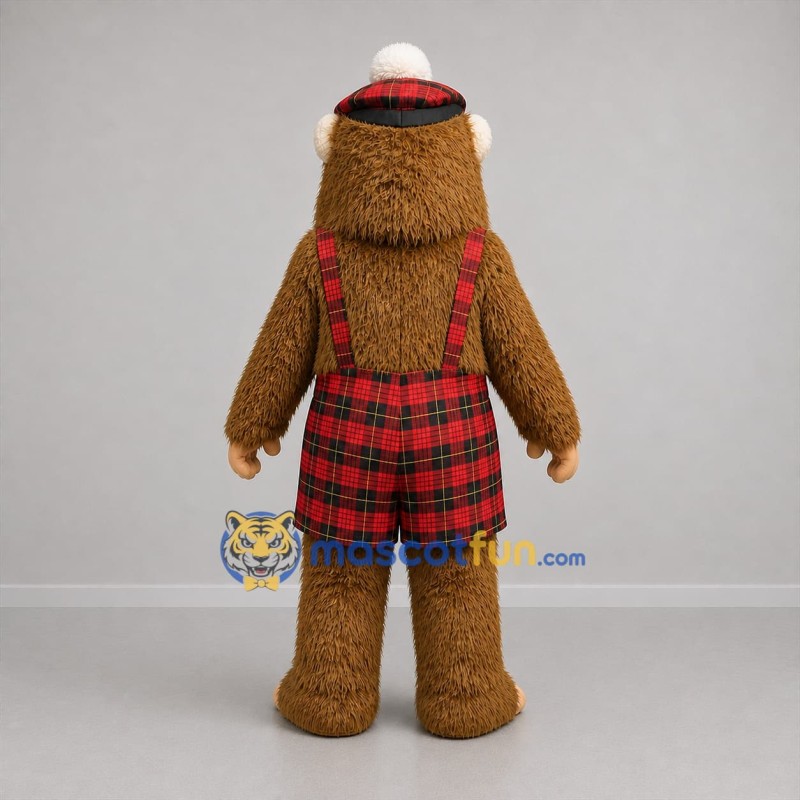 Custom Brown and Red Monkey Mascot Costume Adult Full Body Suit for Community Events