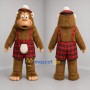 Custom Brown and Red Monkey Mascot Costume Adult Full Body Suit for Community Events