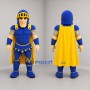 Custom Blue and Gold Knight Mascot Costume Adult Full Body Suit for Medieval Festivals
