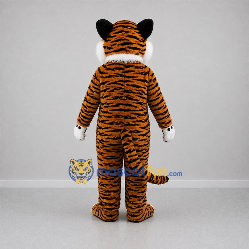 Custom Orange and White Tiger Mascot Costume Adult Full Body Suit for School Events