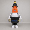 Custom Orange and Black Lighthouse Mascot Costume Adult Full Body Suit for Coastal Events