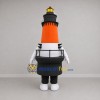 Custom Orange and Black Lighthouse Mascot Costume Adult Full Body Suit for Coastal Events