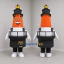 Custom Orange and Black Lighthouse Mascot Costume Adult Full Body Suit for Coastal Events