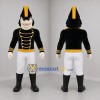 Custom Black and Gold Ceremonial Soldier Mascot Costume Adult Full Body Suit for Parades