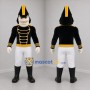 Custom Black and Gold Ceremonial Soldier Mascot Costume Adult Full Body Suit for Parades