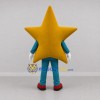 Custom Yellow and Blue Star Mascot Costume Adult Full Body Suit for School Events