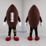 Custom Brown and White Football Mascot Costume Adult Full Body Suit for Football Games