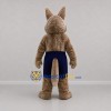 Custom Gray and Blue Canine Mascot Costume Adult Full Body Suit for Sports Events