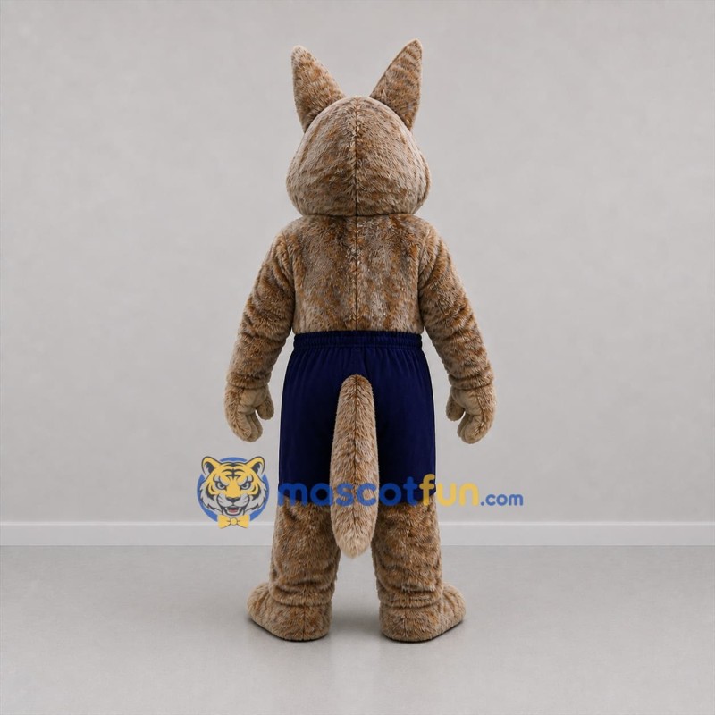 Custom Gray and Blue Canine Mascot Costume Adult Full Body Suit for Sports Events