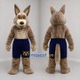 Custom Gray and Blue Canine Mascot Costume Adult Full Body Suit for Sports Events