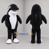 Custom Black and White Orca Mascot Costume Adult Full Body Suit for Ocean Events