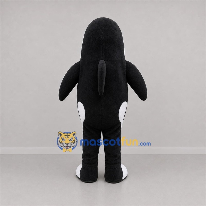 Custom Black and White Orca Mascot Costume Adult Full Body Suit for Ocean Events