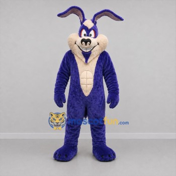 Custom Purple and Cream Bunny Mascot Costume Adult Full Body Suit for Halloween Events