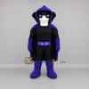 Custom Black and Purple Hooded Villain Mascot Costume Adult Full Body Suit for Halloween Events