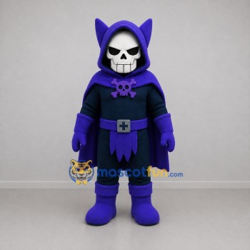 Custom Purple and Black Skeleton Warrior Mascot Costume Adult Full Body Suit for Halloween Events