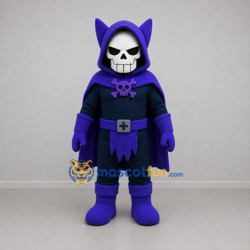 Custom Purple and Black Skeleton Warrior Mascot Costume Adult Full Body Suit for Halloween Events