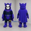 Custom Purple and Black Skeleton Warrior Mascot Costume Adult Full Body Suit for Halloween Events