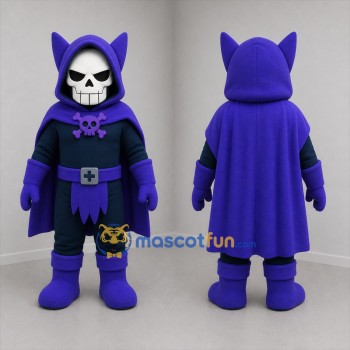 Custom Purple and Black Skeleton Warrior Mascot Costume Adult Full Body Suit for Halloween Events