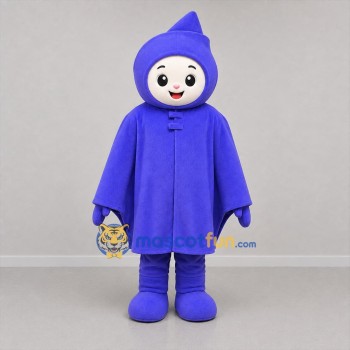 Custom Purple Hooded Character Mascot Costume Adult Full Body Suit for Theater Events