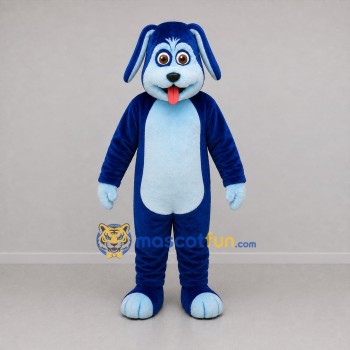 Custom Blue Dog Mascot Costume Adult Full Body Suit for Pet Events
