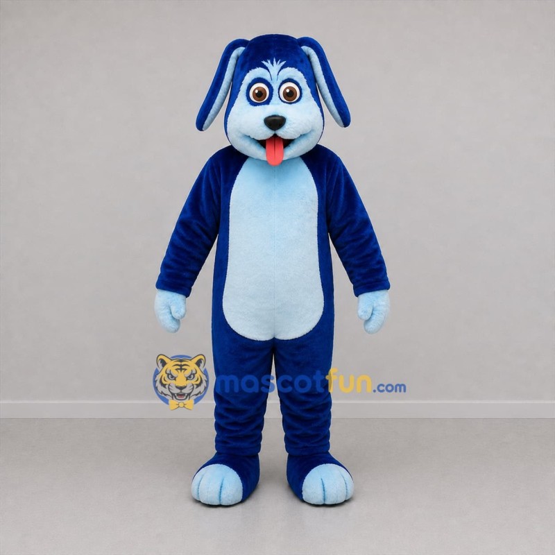 Custom Blue Dog Mascot Costume Adult Full Body Suit for Pet Events