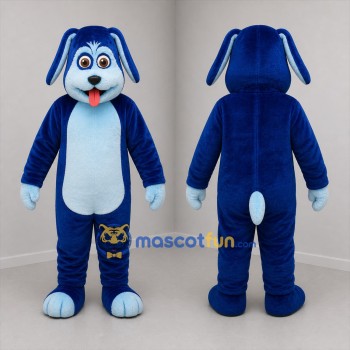 Custom Blue Dog Mascot Costume Adult Full Body Suit for Pet Events