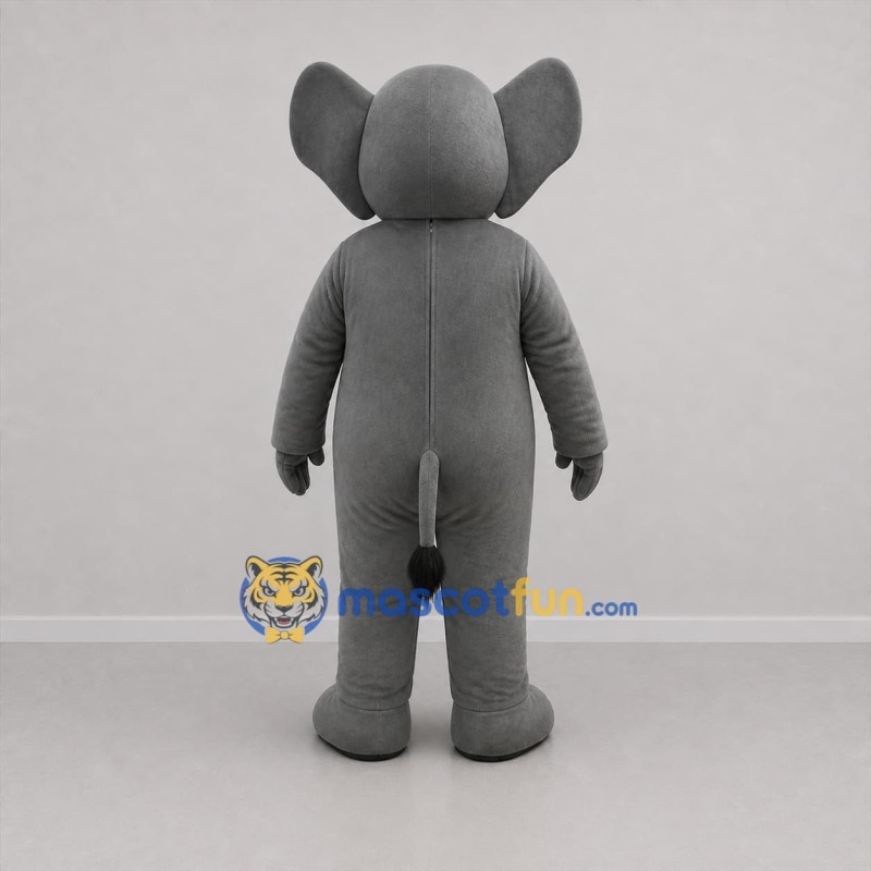 Custom Gray and Pink Elephant Mascot Costume Adult Full Body Suit for Zoo Events
