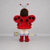 Custom Red and Black Ladybug Girl Mascot Costume Adult Full Body Suit for Garden Events