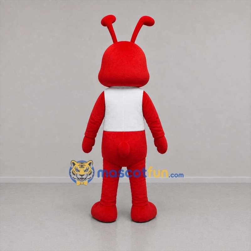 Custom Red and White Insect Mascot Costume Adult Full Body Suit for Nature Events