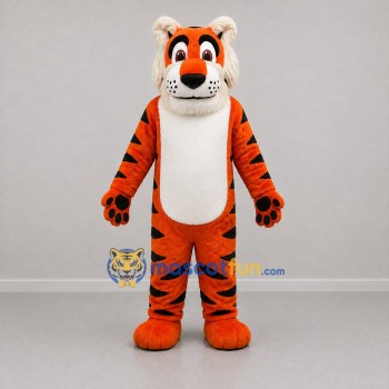 Custom Orange and Black Tiger Mascot Costume Adult Full Body Suit for School Events