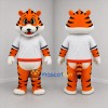 Custom Orange and White Tiger Mascot Costume Adult Full Body Suit for Sports Events