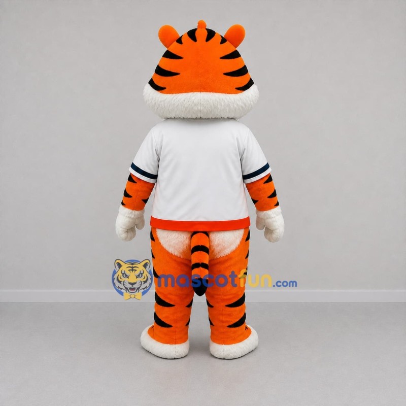 Custom Orange and White Tiger Mascot Costume Adult Full Body Suit for Sports Events