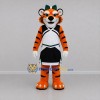 Custom Orange and White Tiger Cheerleader Mascot Costume Adult Full Body Suit for Sports Events