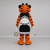 Custom Orange and White Tiger Cheerleader Mascot Costume Adult Full Body Suit for Sports Events