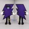 Custom Purple and Black Lightning Bolt Mascot Costume Adult Full Body Suit for Sports Events